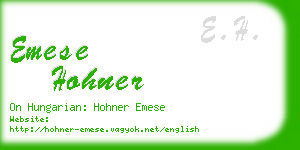 emese hohner business card